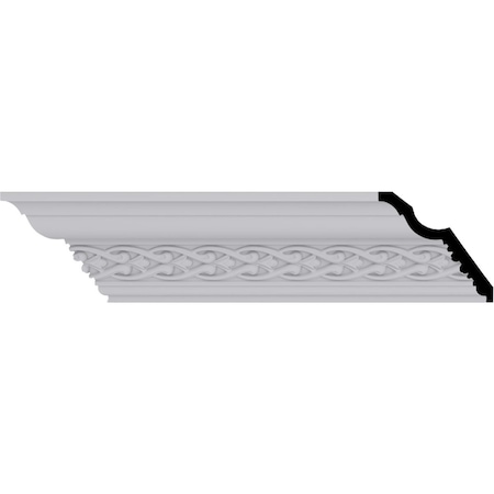 Ekena Millwork 3 1/2"H x 3 5/8"P x 5 1/8"F x 94 1/2"L, (1 3/8" Repeat), Landon Crown Moulding MLD03X03X05LD